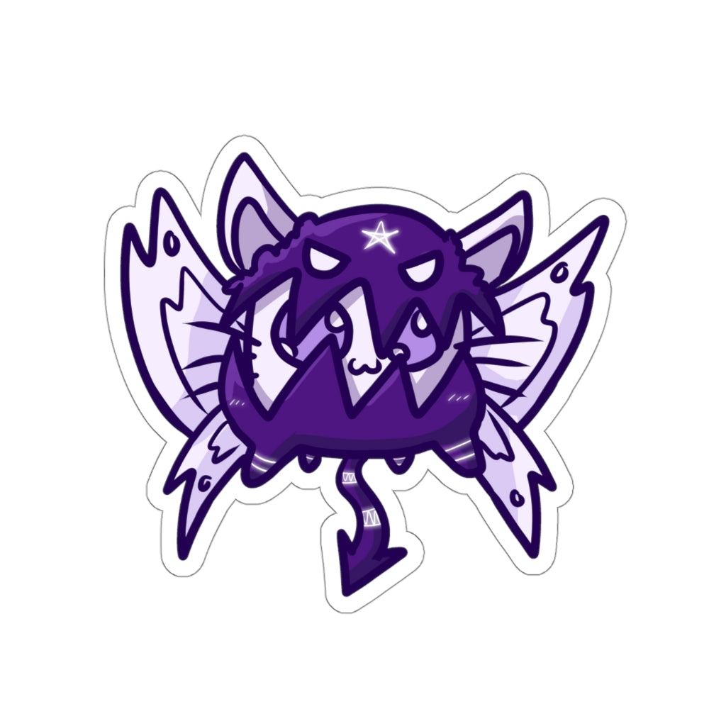 Moth Monster Cat Die-Cut Sticker