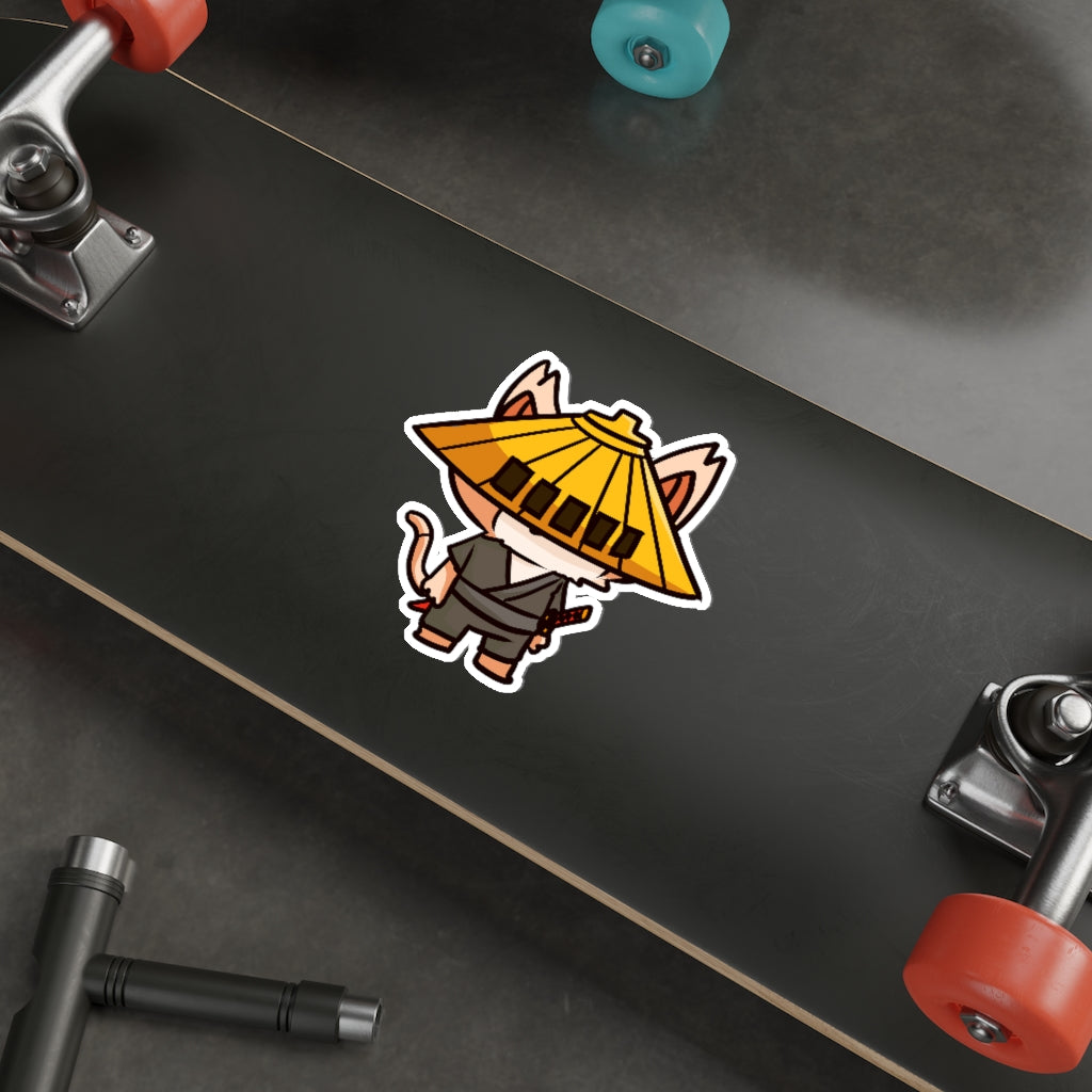 Goshi Samurai Cat Die-Cut Sticker