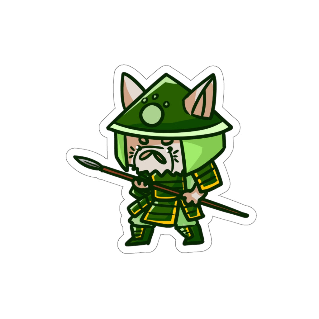 Yari Samurai Cat Die-Cut Sticker