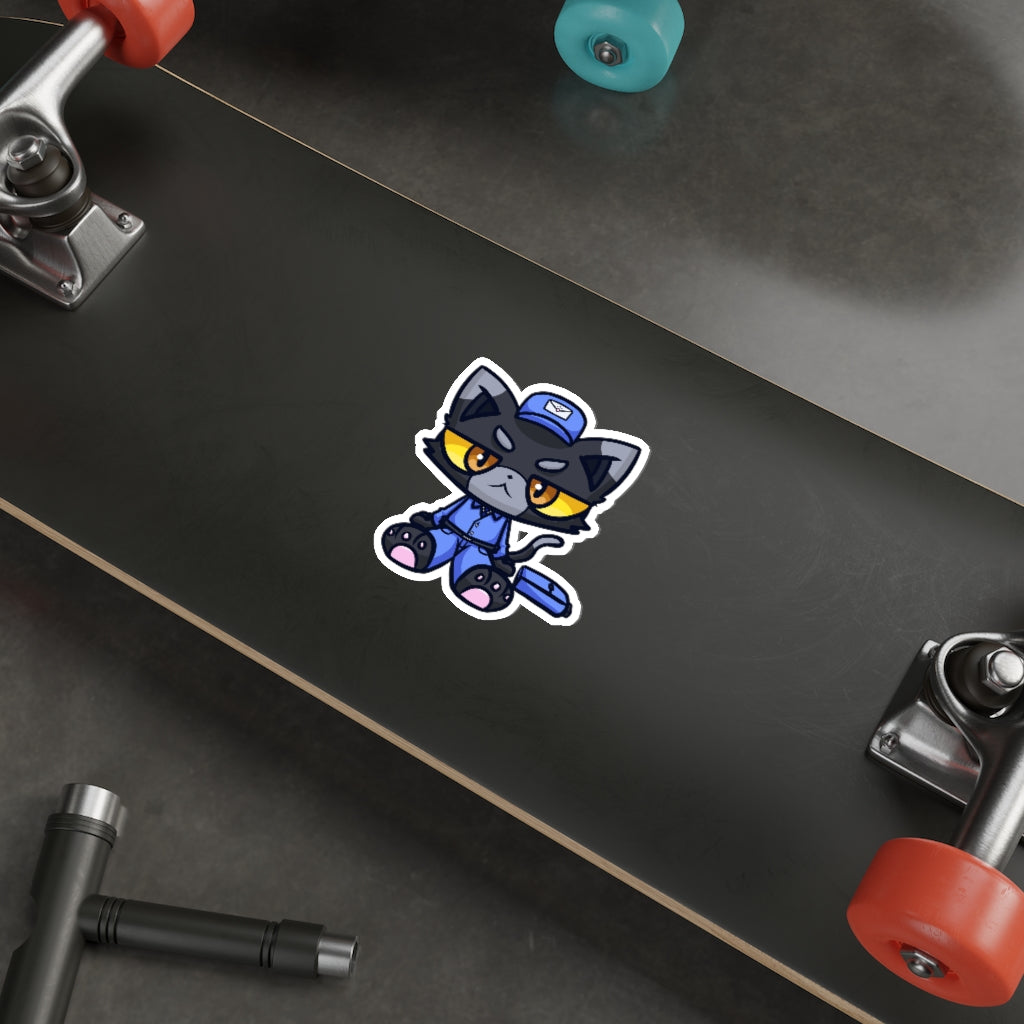 Mailman Cat Die-Cut Sticker