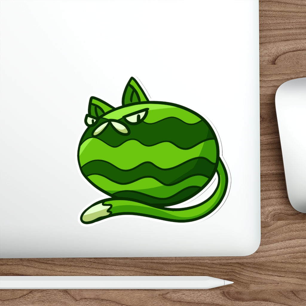 Watermelon Cat Die-Cut Sticker