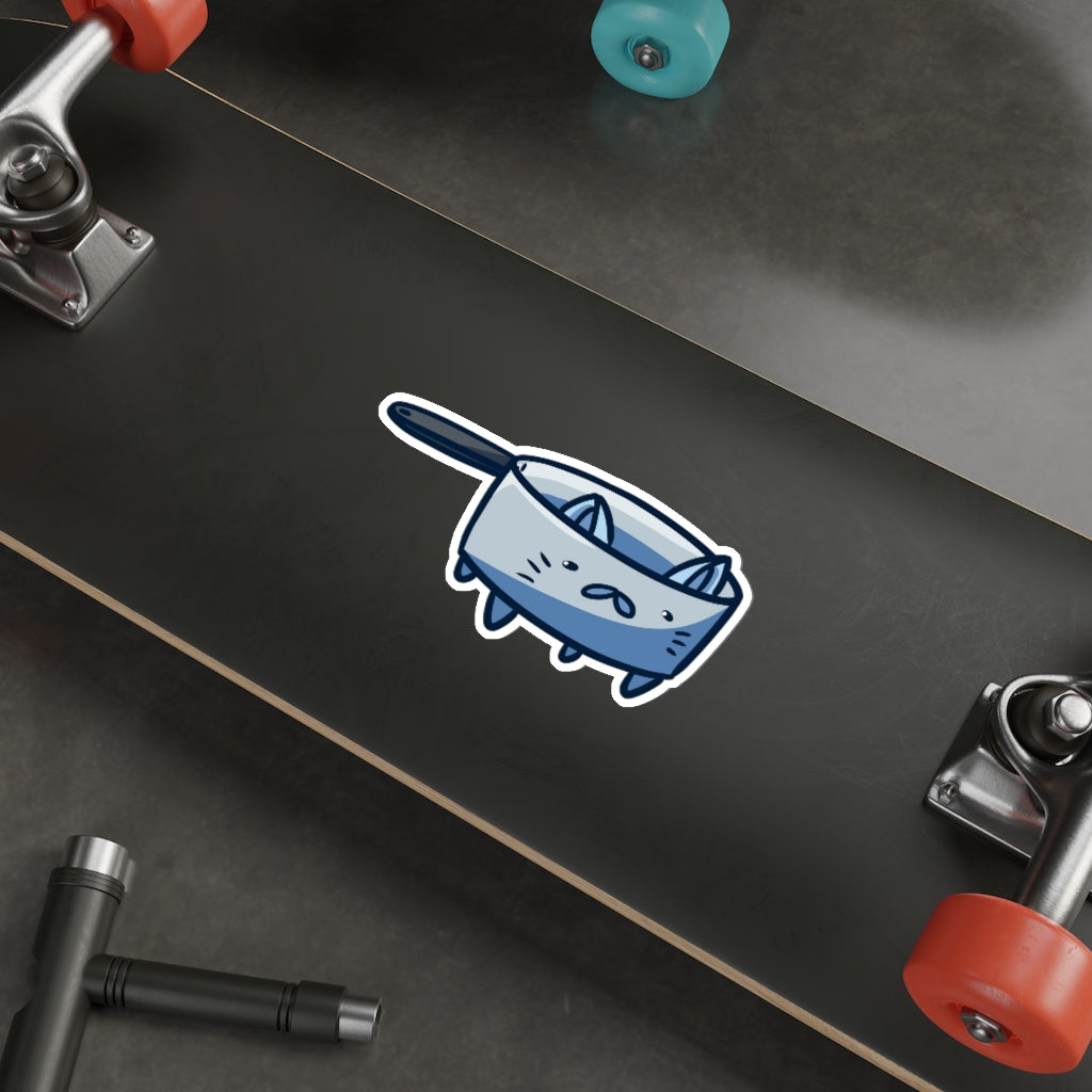 Pot Cat Die-Cut Sticker