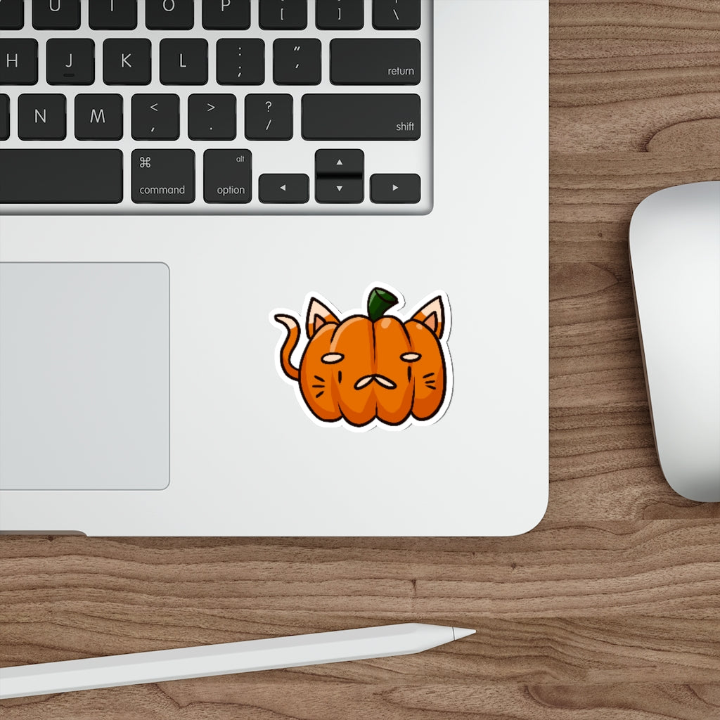 Pumpkin Cat Die-Cut Sticker