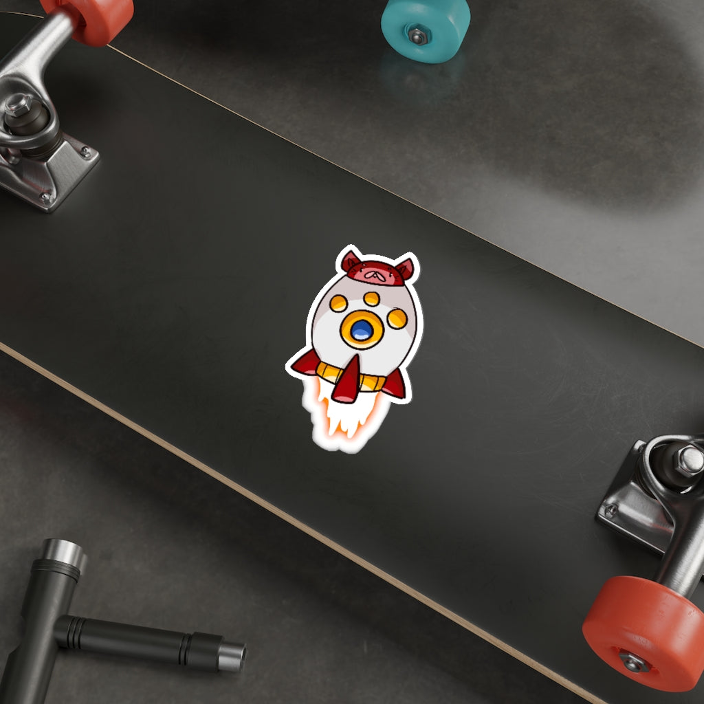 Rocket Cat Die-Cut Sticker