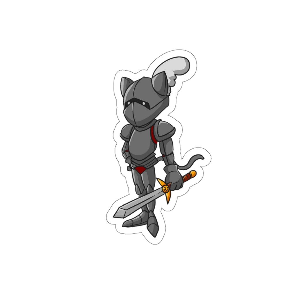Knight Cat Die-Cut Sticker