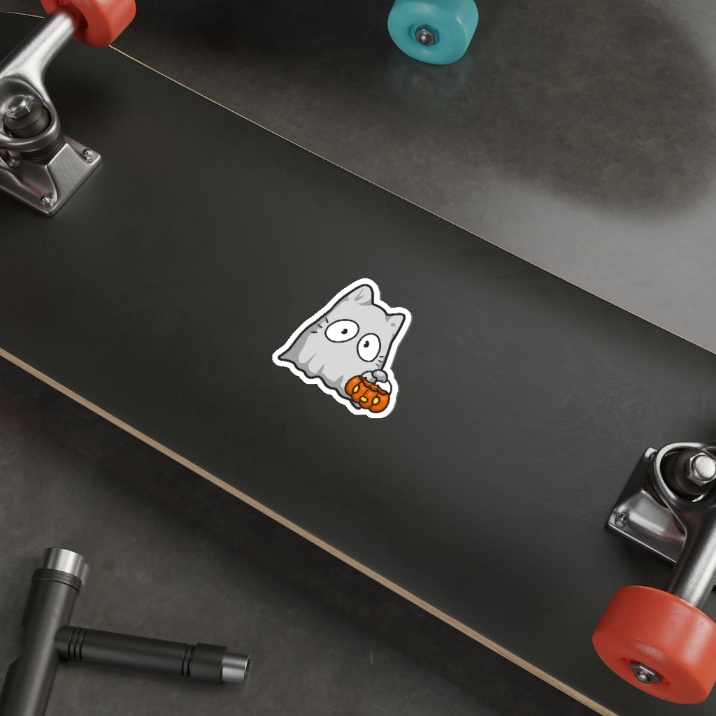 Halloween Cat Die-Cut Sticker