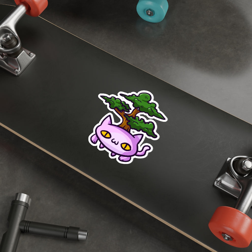 Bonsai Cat Die-Cut Sticker