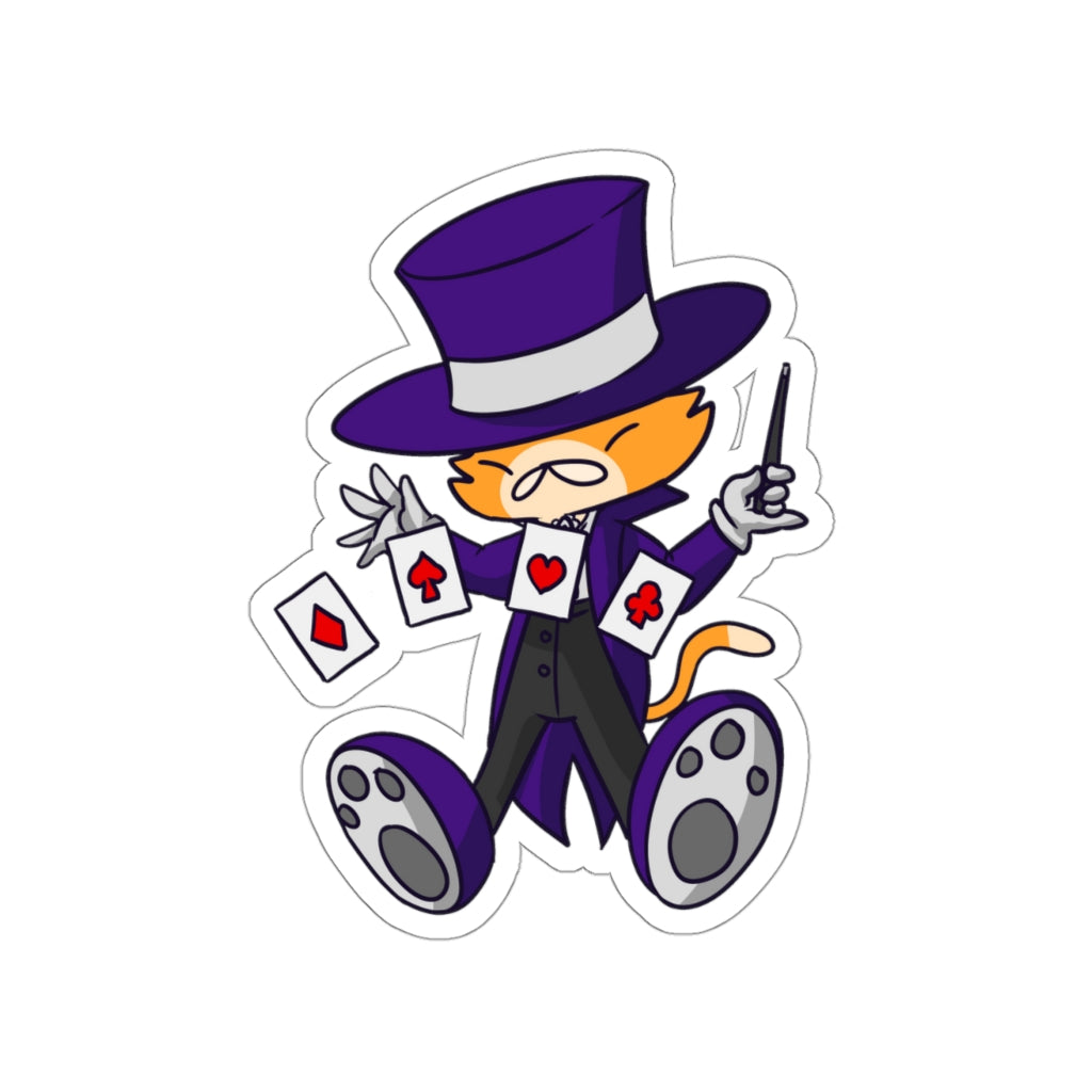 Magician Cat Die-Cut Sticker
