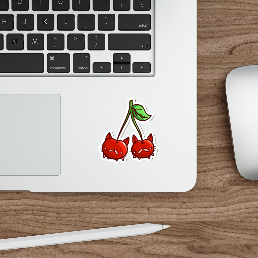 Cherry Cats Die-Cut Sticker
