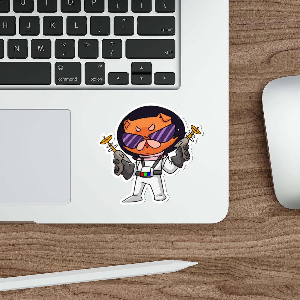 Space Ranger Cat Die-Cut Sticker
