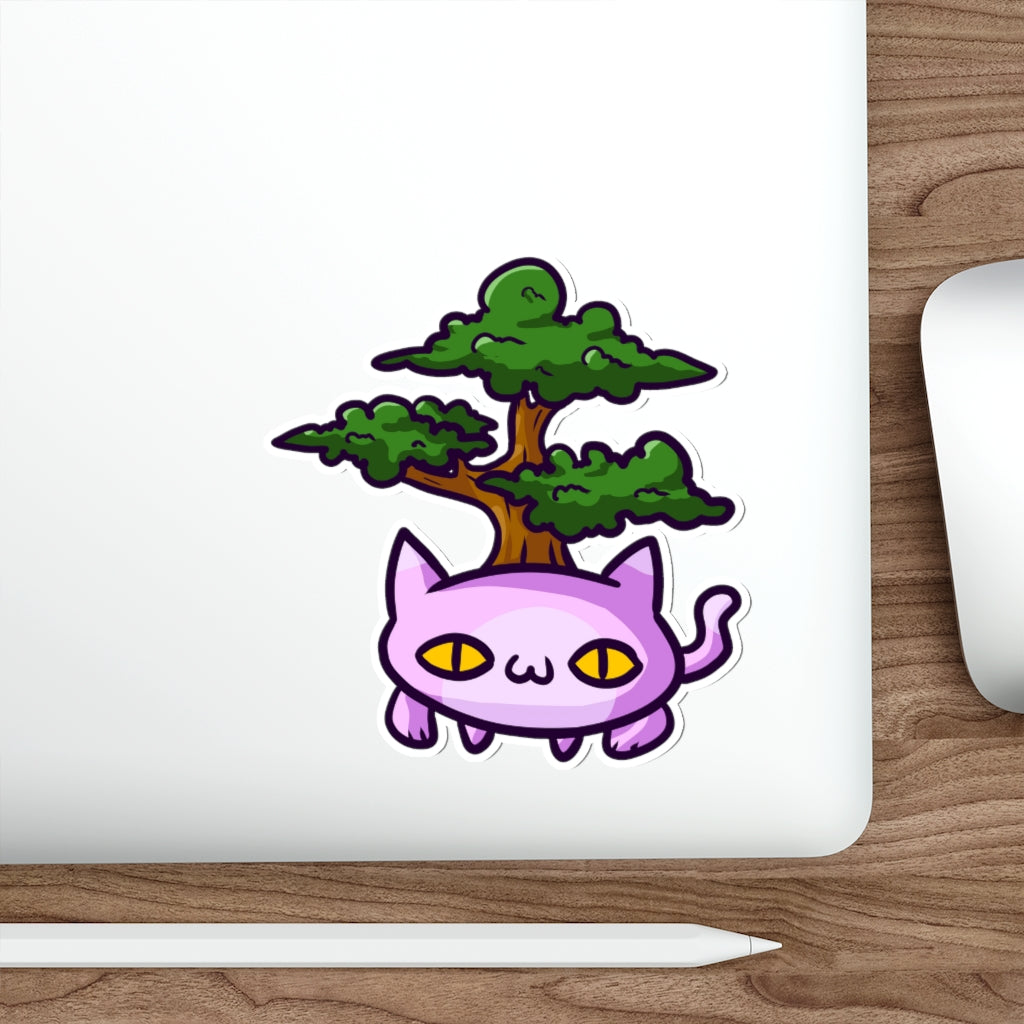 Bonsai Cat Die-Cut Sticker