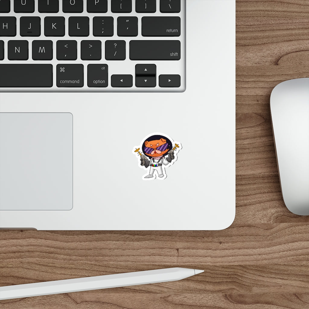 Space Ranger Cat Die-Cut Sticker