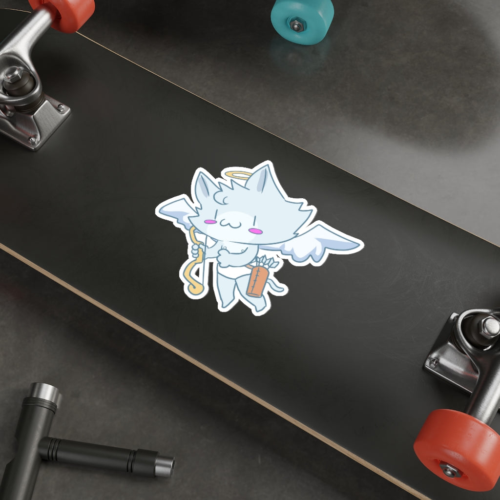 Cupid Cat Die-Cut Sticker
