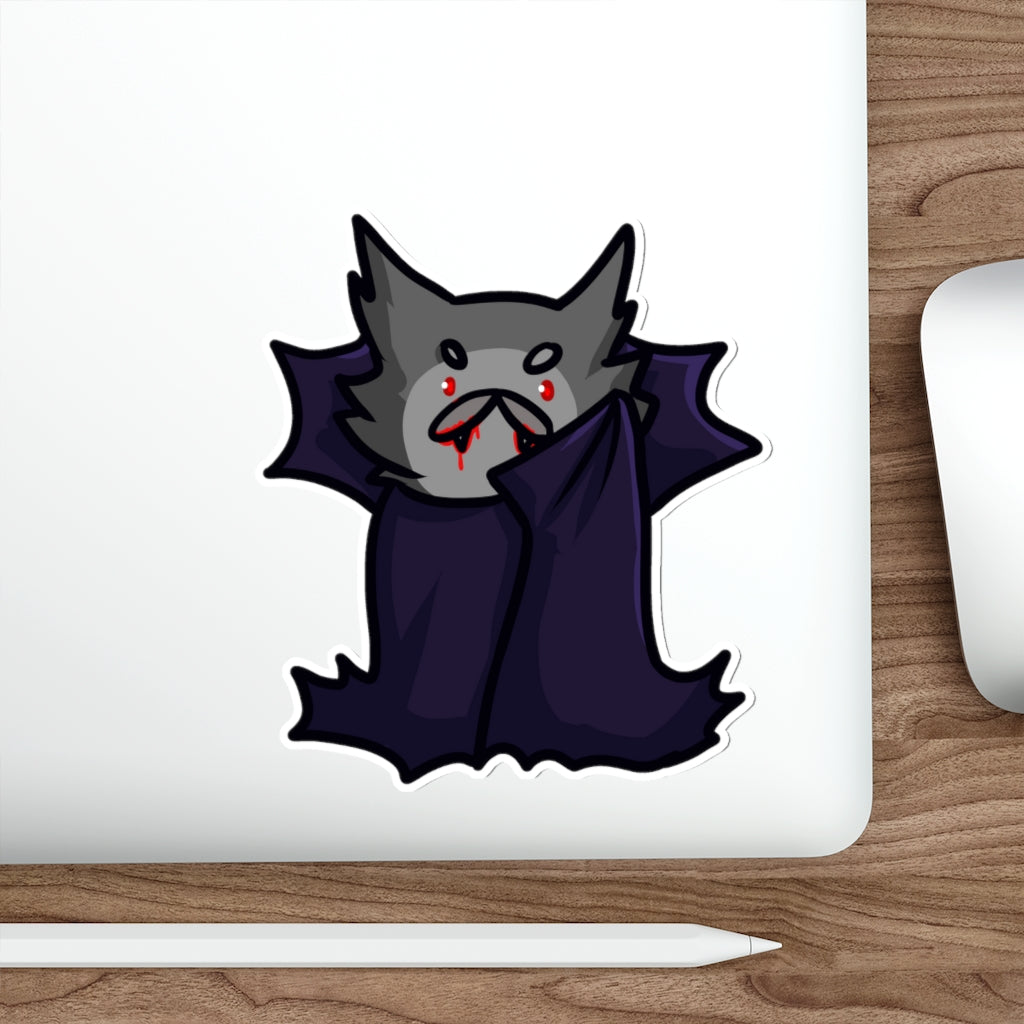 Vampire Cat Die-Cut Sticker