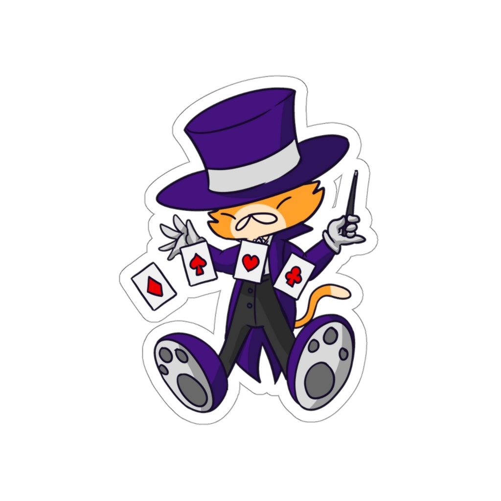 Magician Cat Die-Cut Sticker