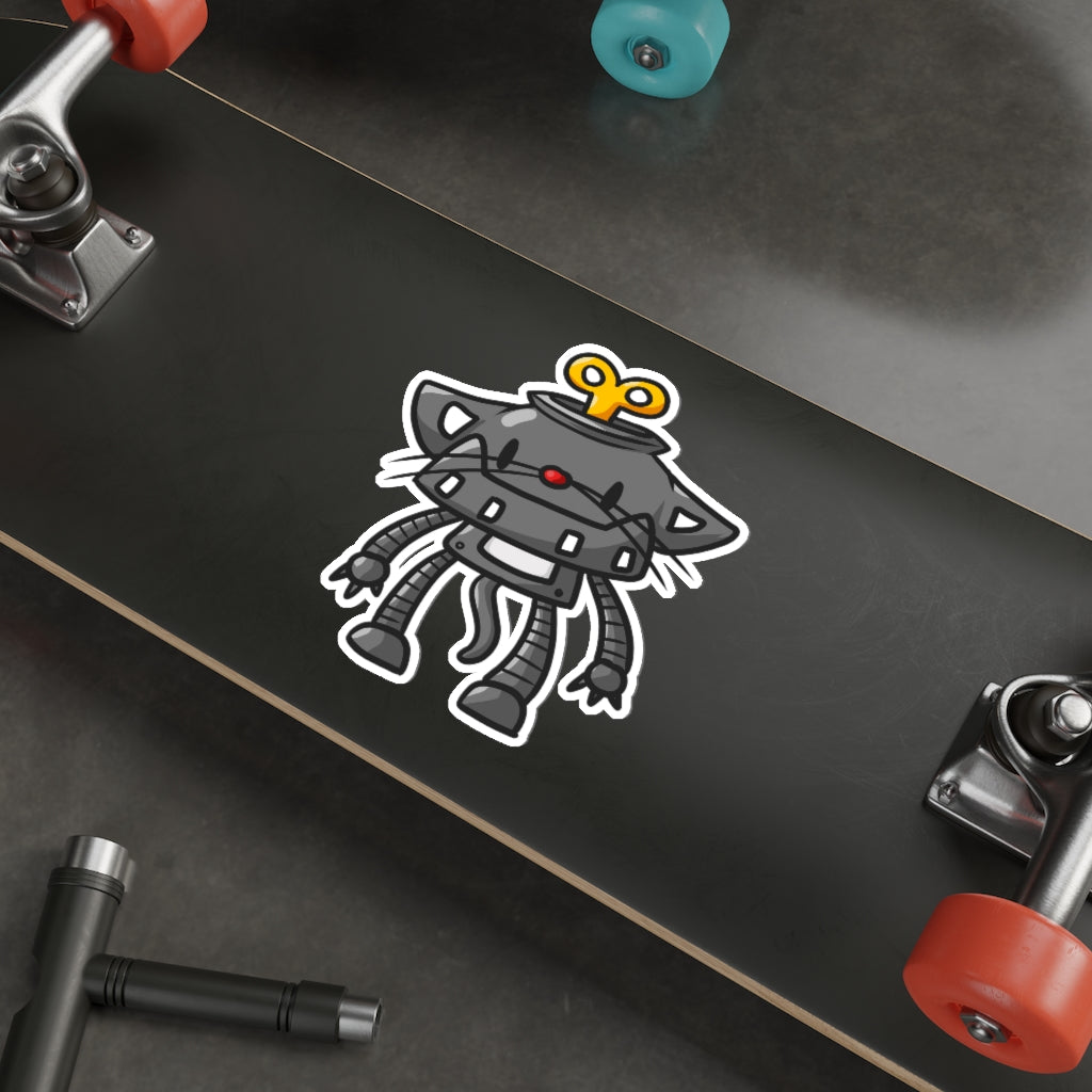 Windup Cat Die-Cut Sticker