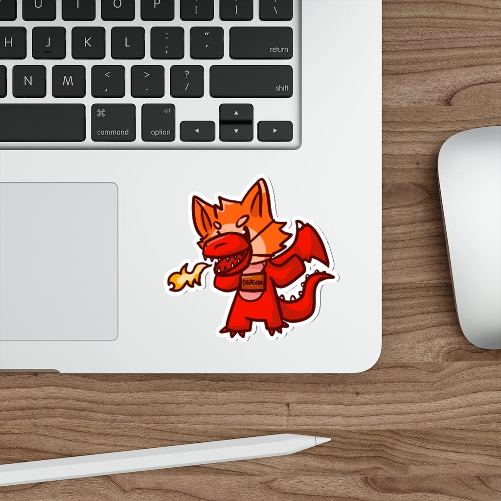 Dragon Cat Die-Cut Sticker