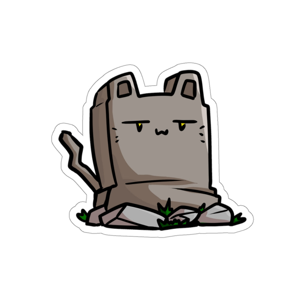 Tombstone Cat Die-Cut Sticker