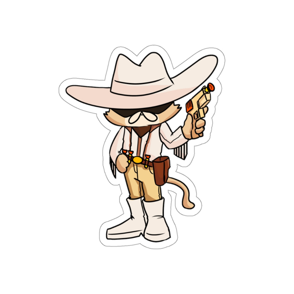 Cowboy Cat Die-Cut Sticker