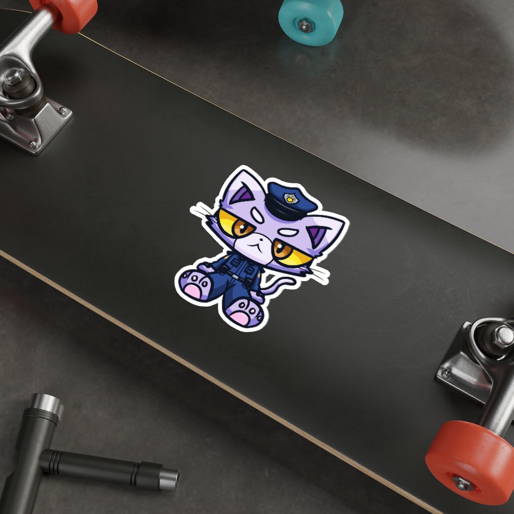 Police Cat Die-Cut Sticker