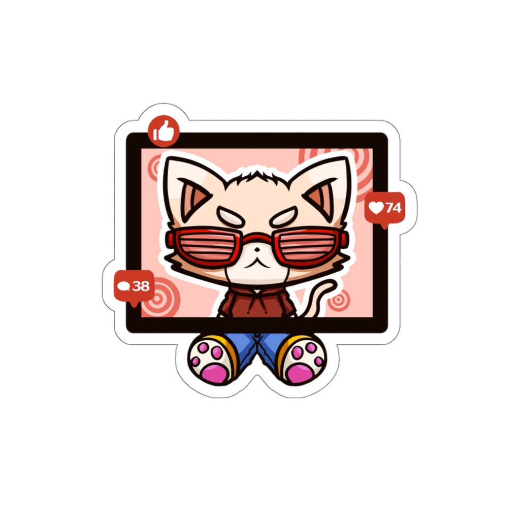 Influencer Cat Die-Cut Sticker