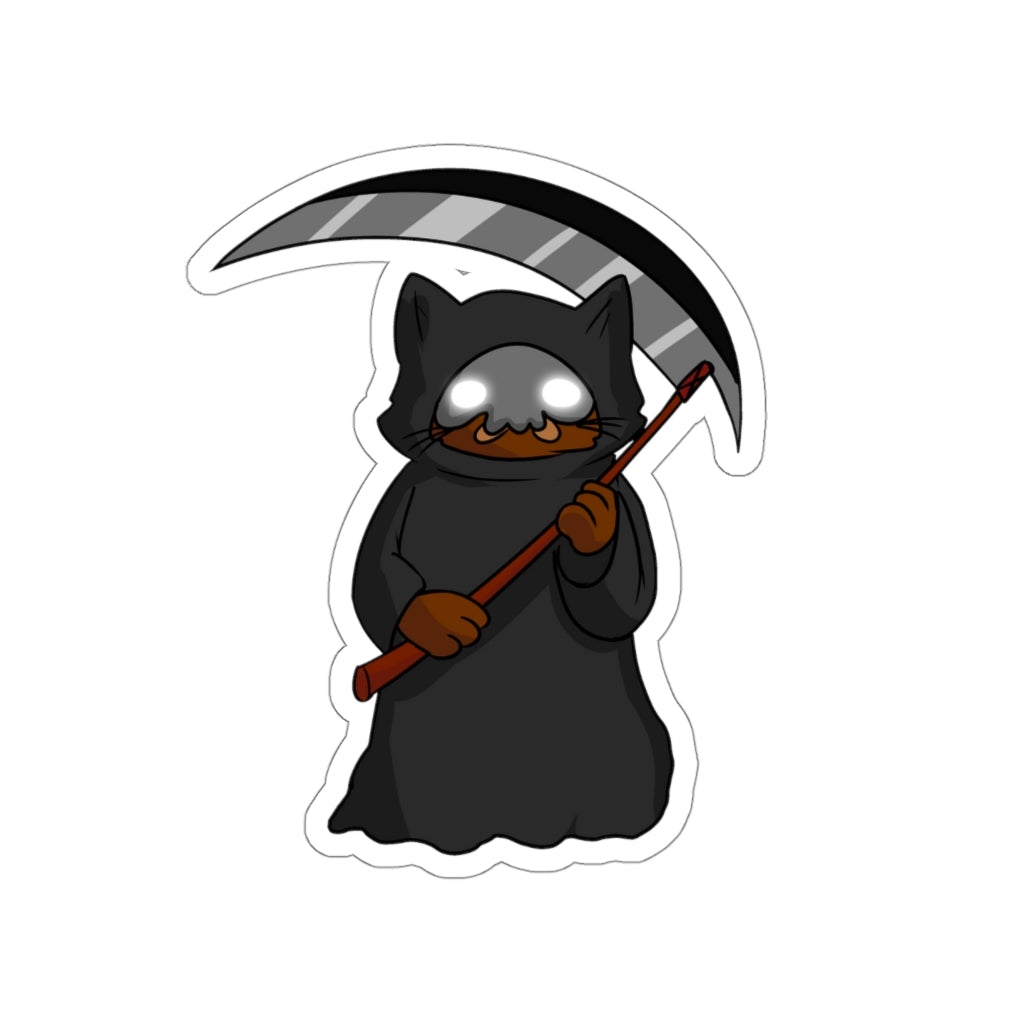 Grim Reaper Cat Die-Cut Sticker