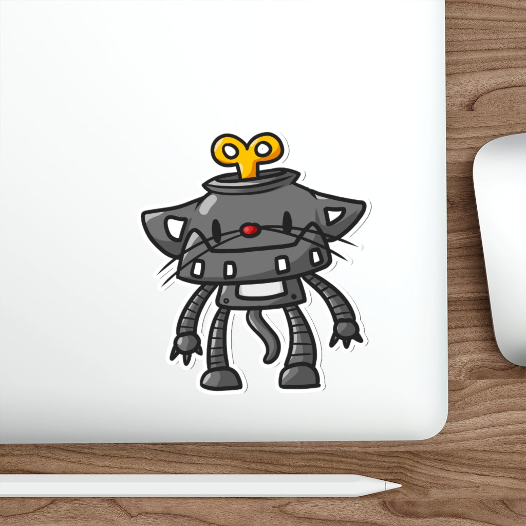 Windup Cat Die-Cut Sticker