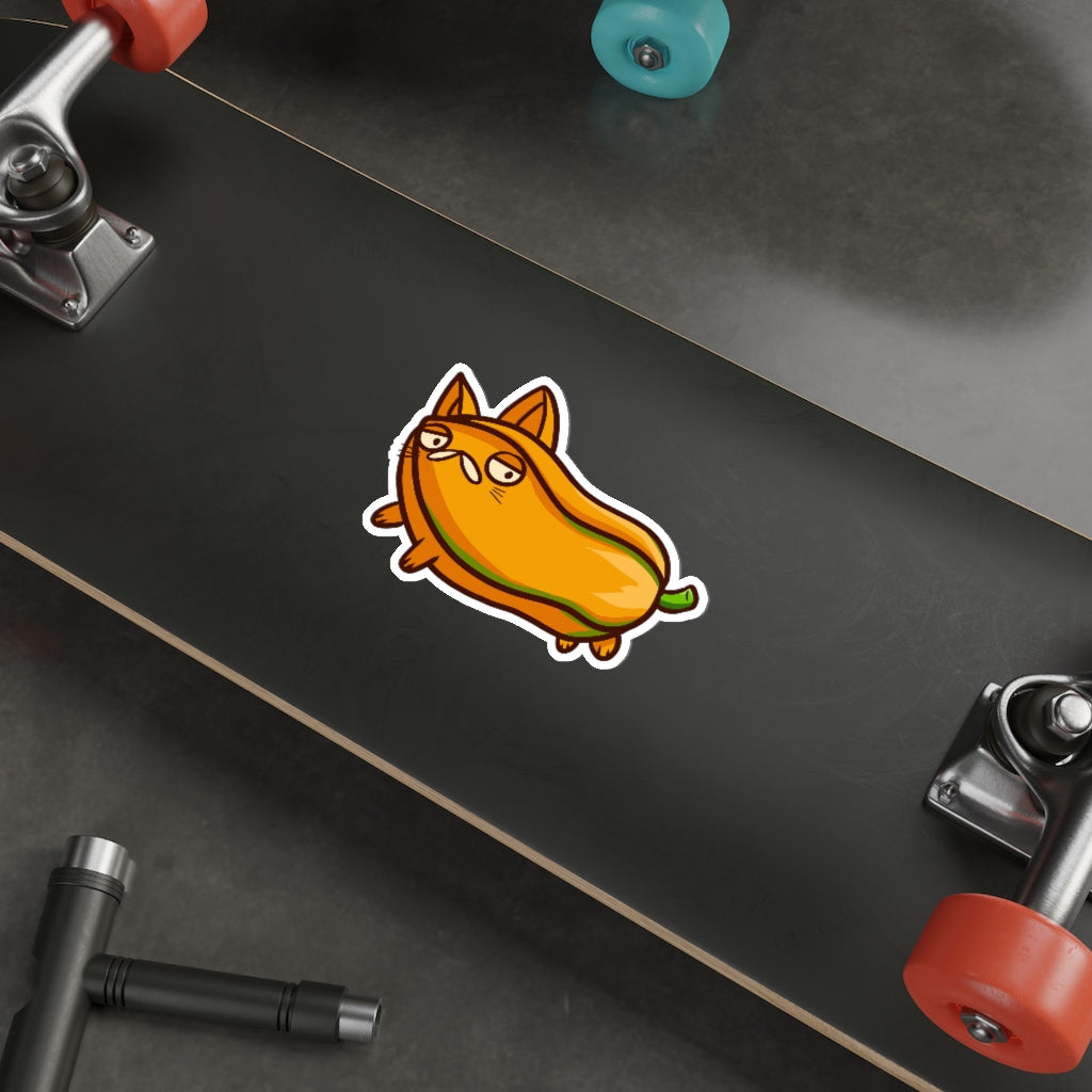 Papaya Cat Die-Cut Sticker