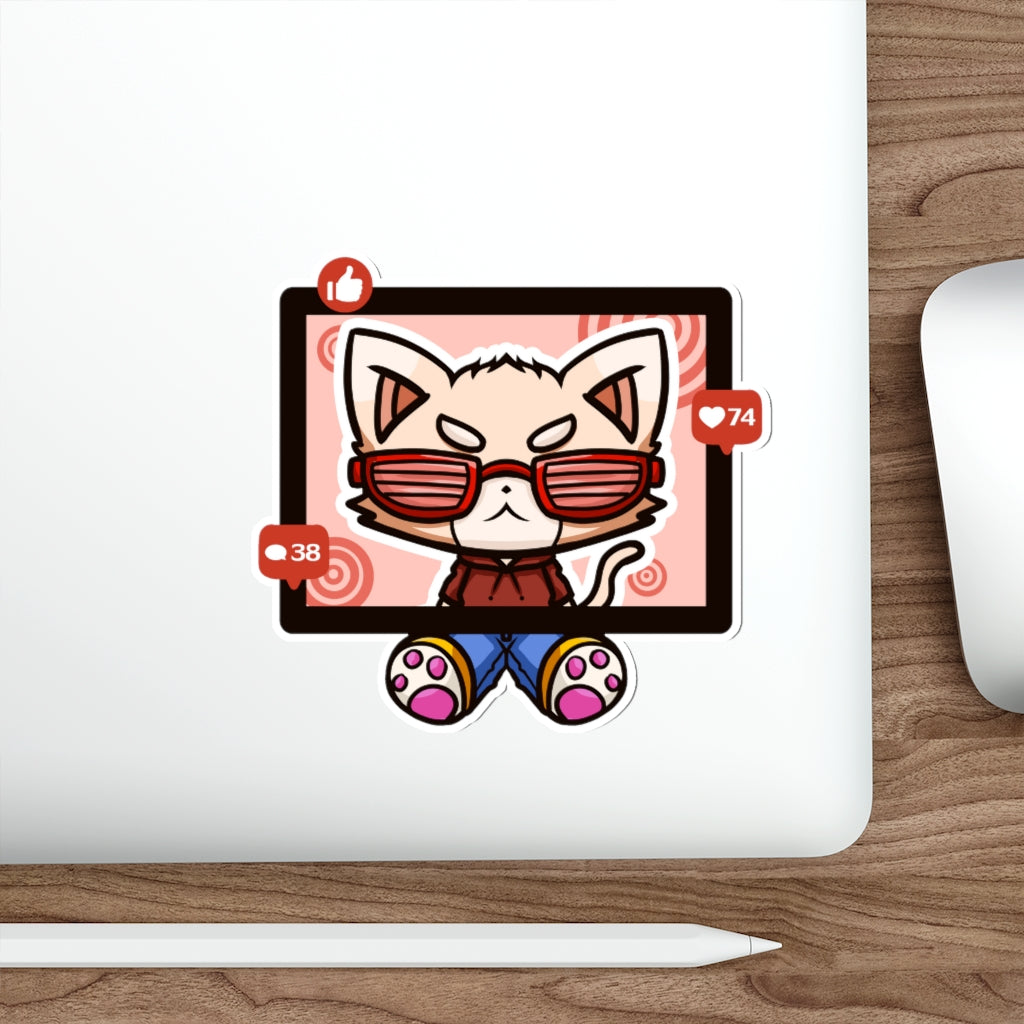 Influencer Cat Die-Cut Sticker