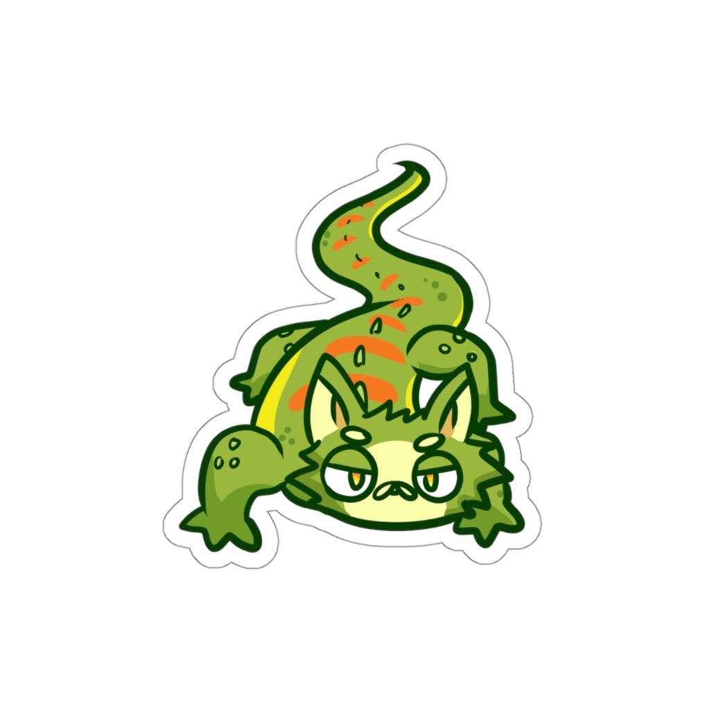 Chameleon Cat Die-Cut Sticker