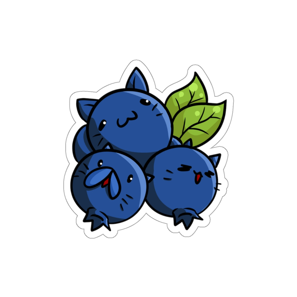 Blueberry Cats Die-Cut Sticker