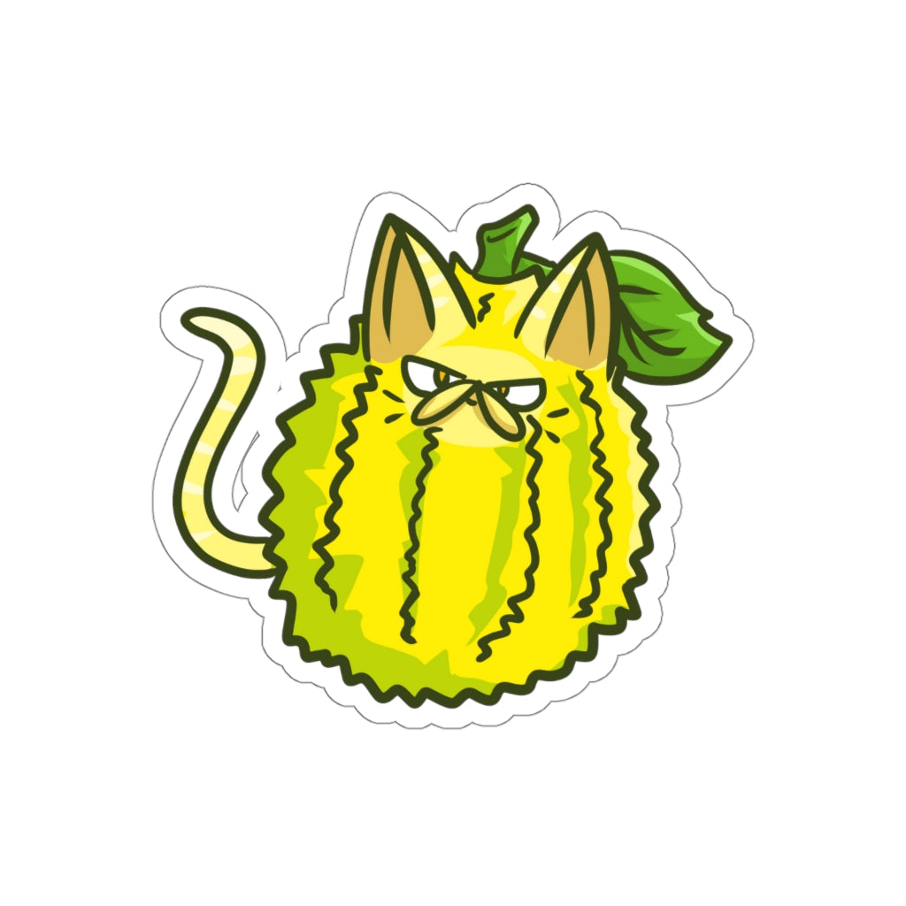 Jackfruit Cat Die-Cut Sticker