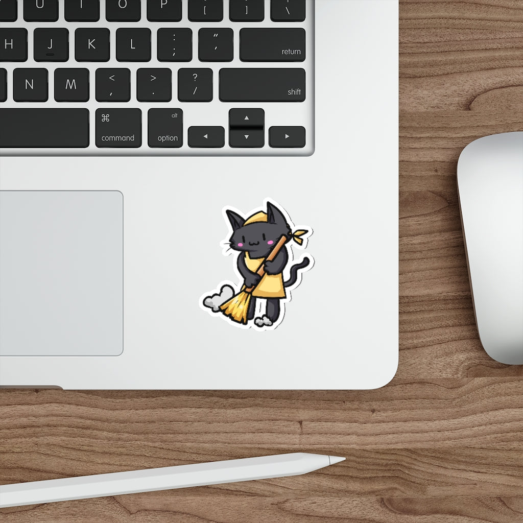 Cleaner Cat Die-Cut Sticker
