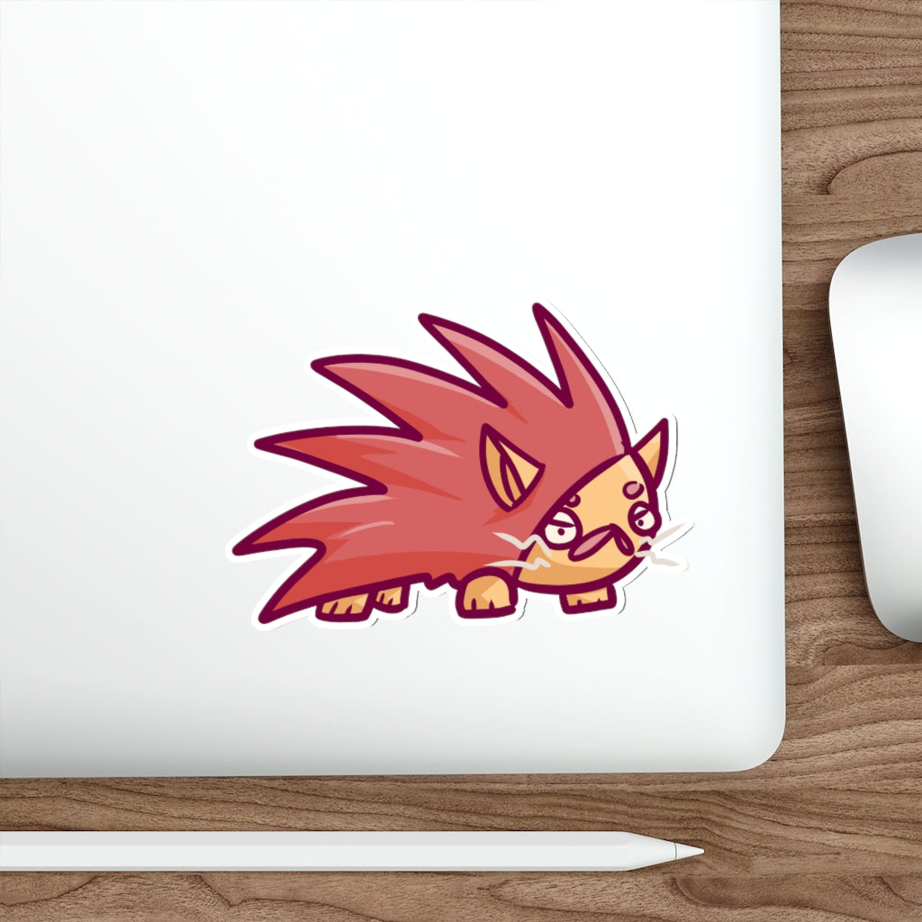 Porcupine Cat Die-Cut Sticker