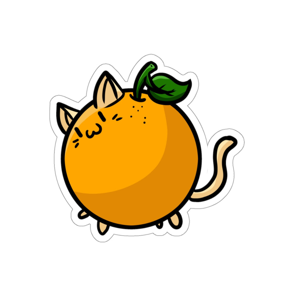 Orange Cat Die-Cut Sticker