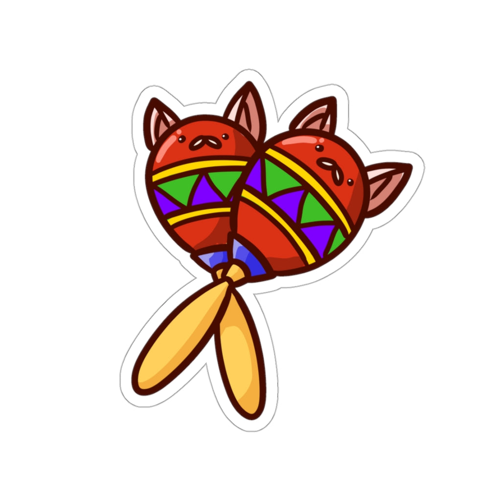 Maraca Cats Die-Cut Sticker