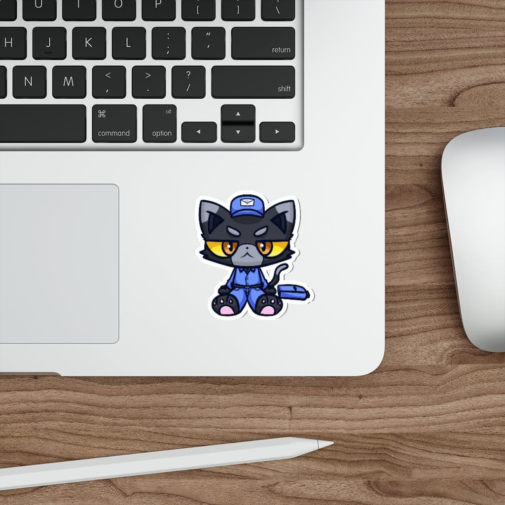 Mailman Cat Die-Cut Sticker
