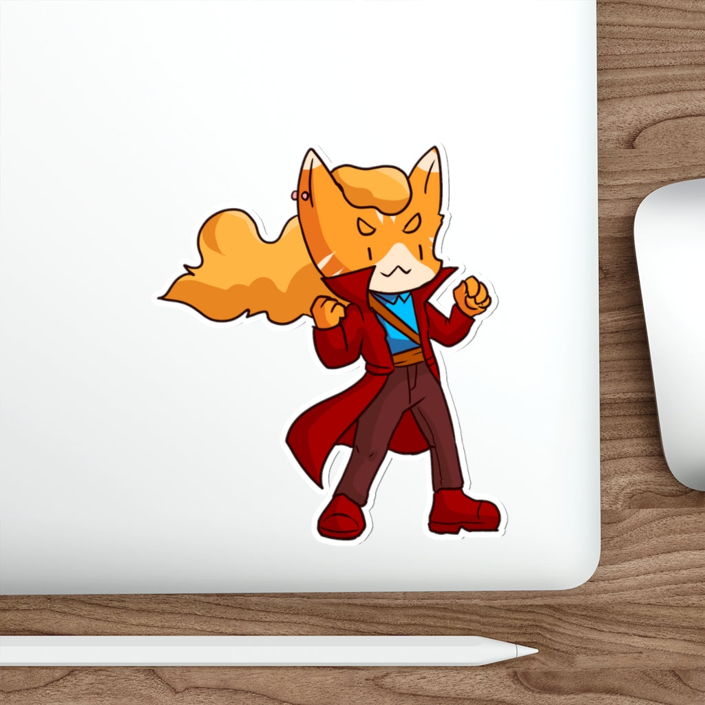 Adventurer Cat Die-Cut Sticker
