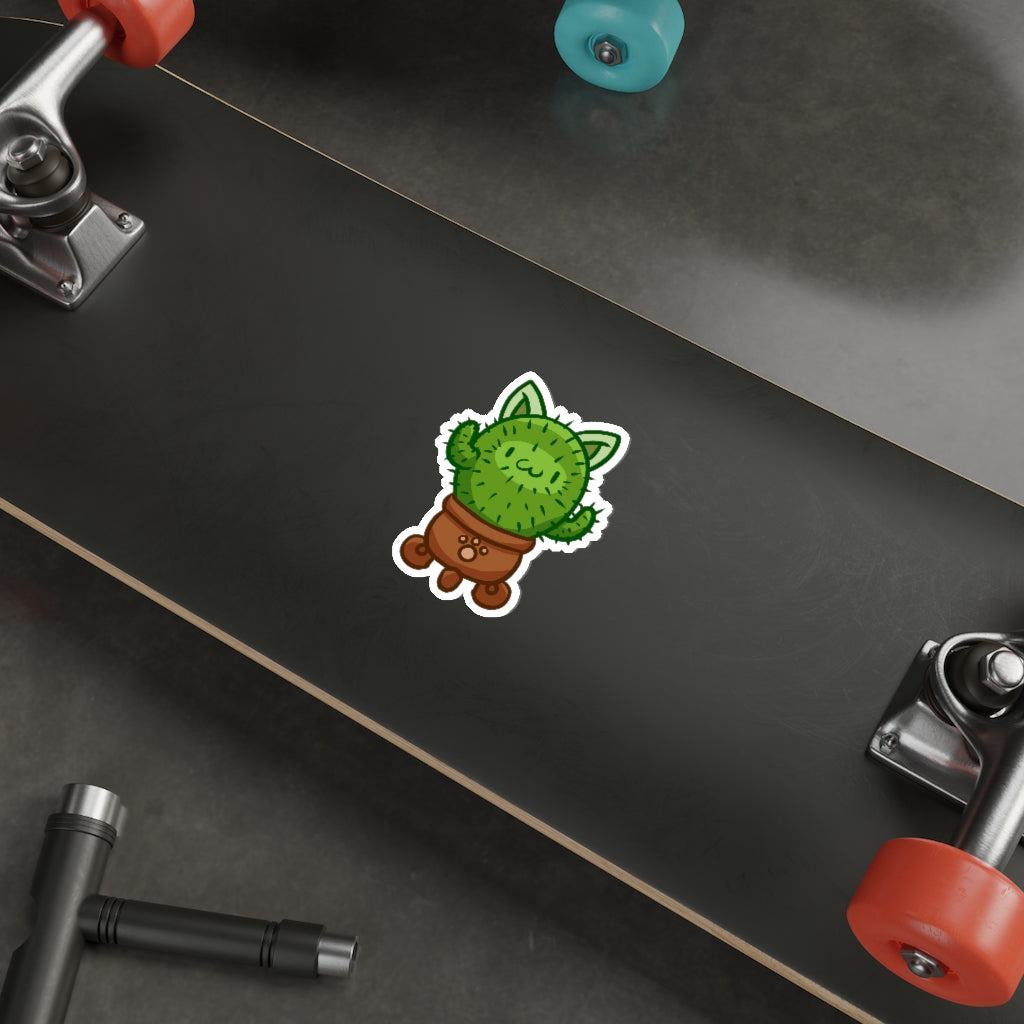 Cactus Cat Die-Cut Sticker