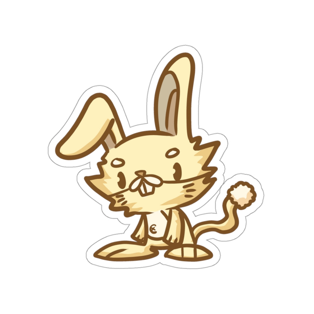 Rabbit Cat Die-Cut Sticker