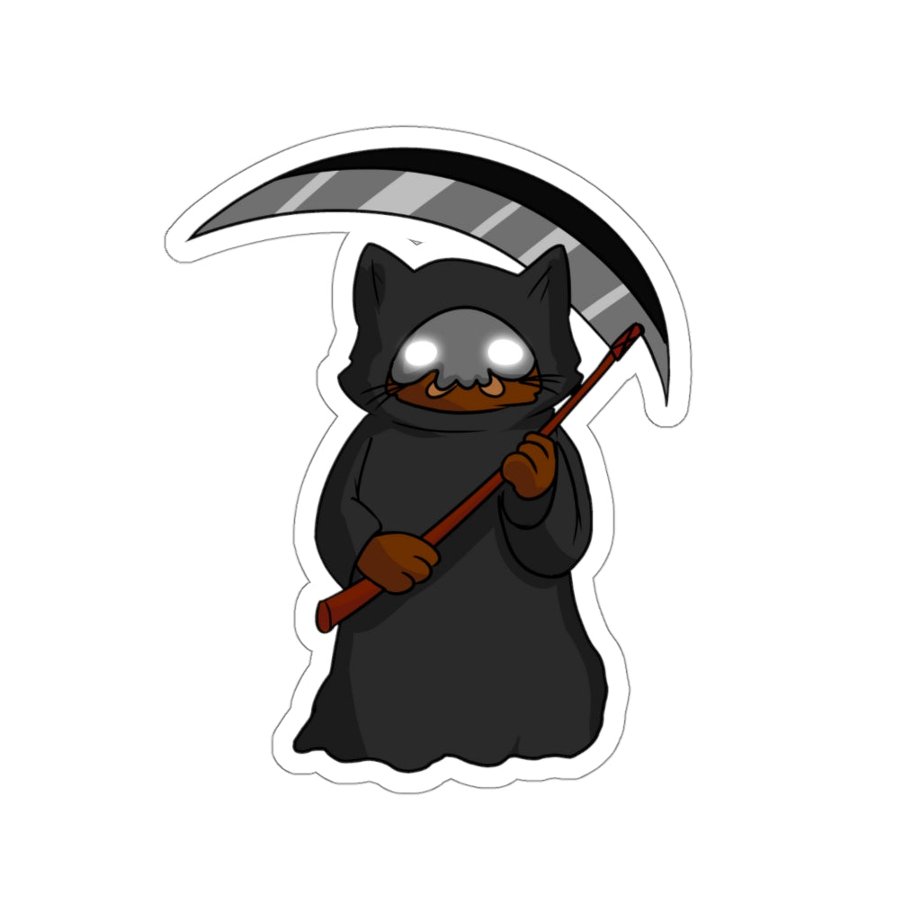 Grim Reaper Cat Die-Cut Sticker