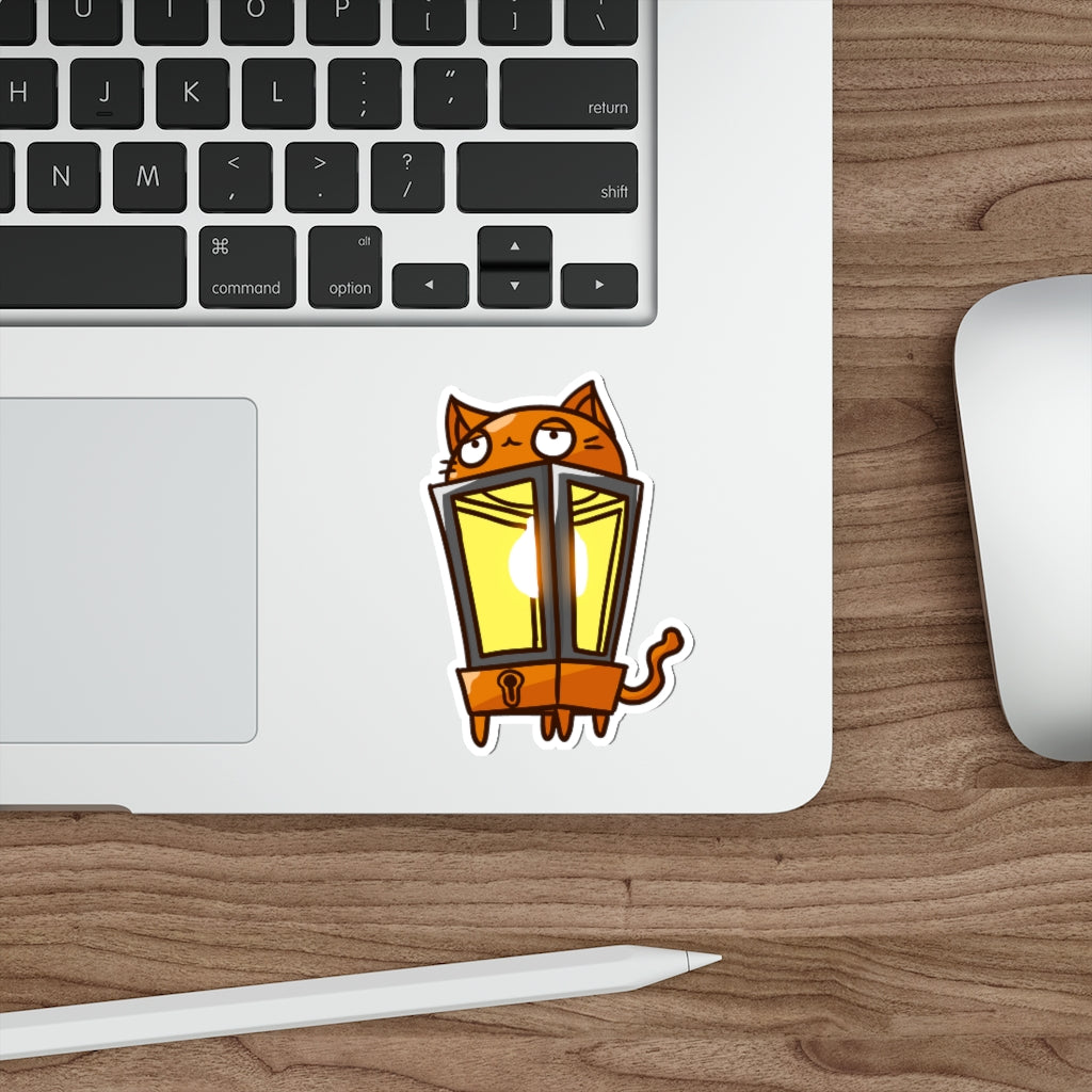 Lamp Cat Die-Cut Sticker