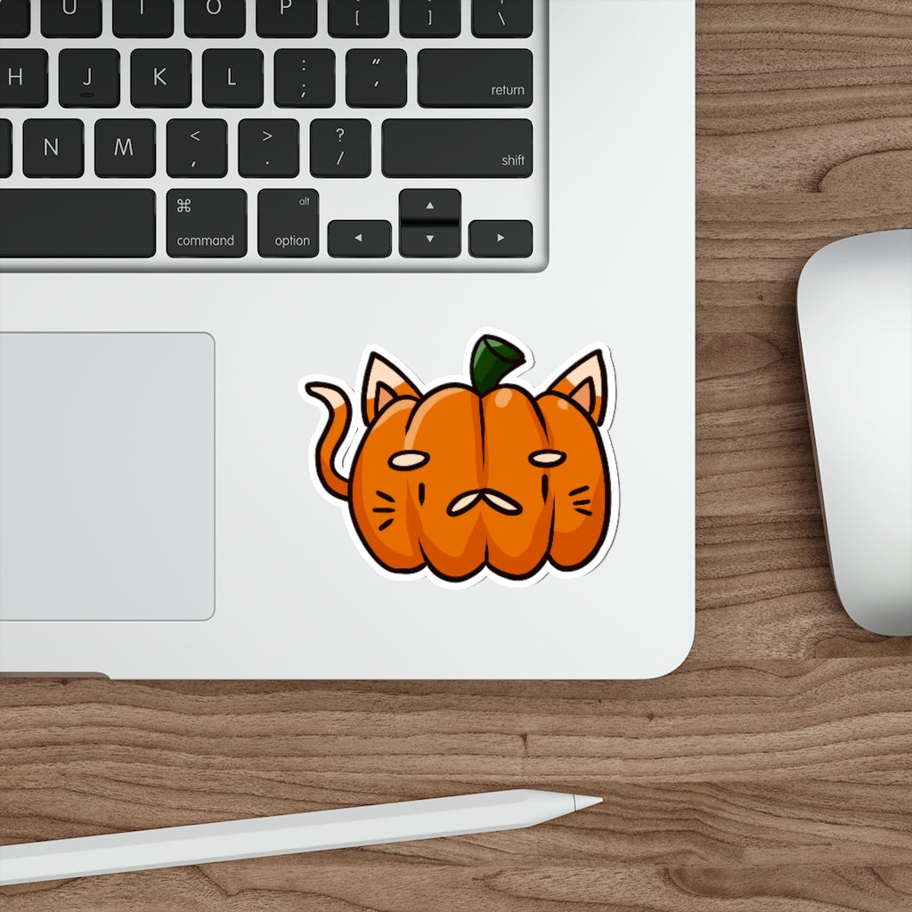 Pumpkin Cat Die-Cut Sticker