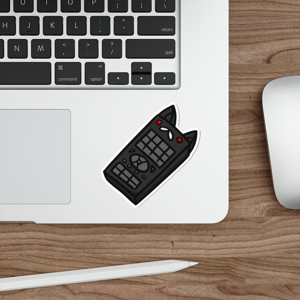 Remote Cat Die-Cut Sticker