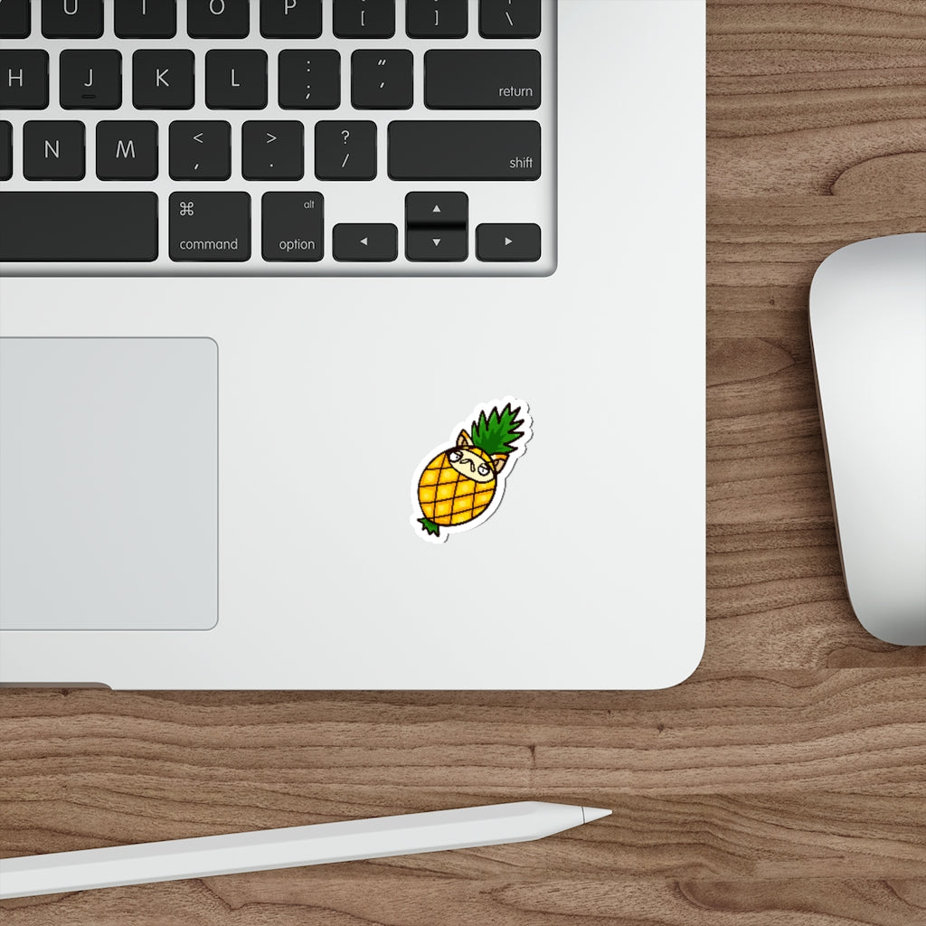 Pineapple Cat Die-Cut Sticker