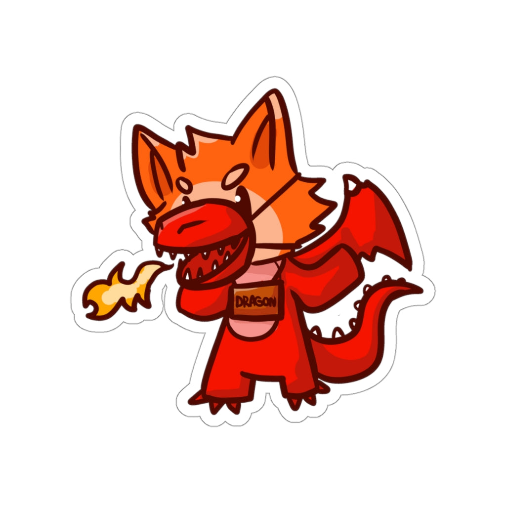Dragon Cat Die-Cut Sticker