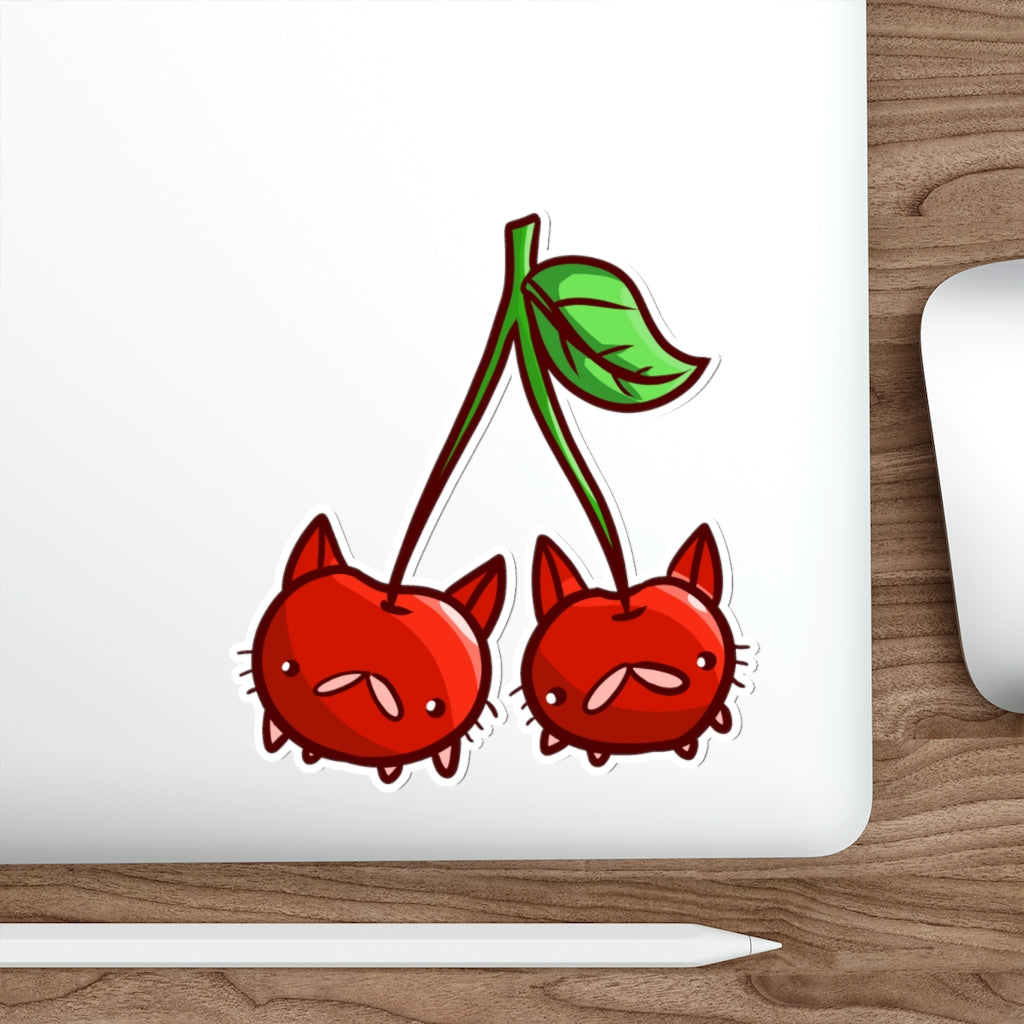 Cherry Cats Die-Cut Sticker