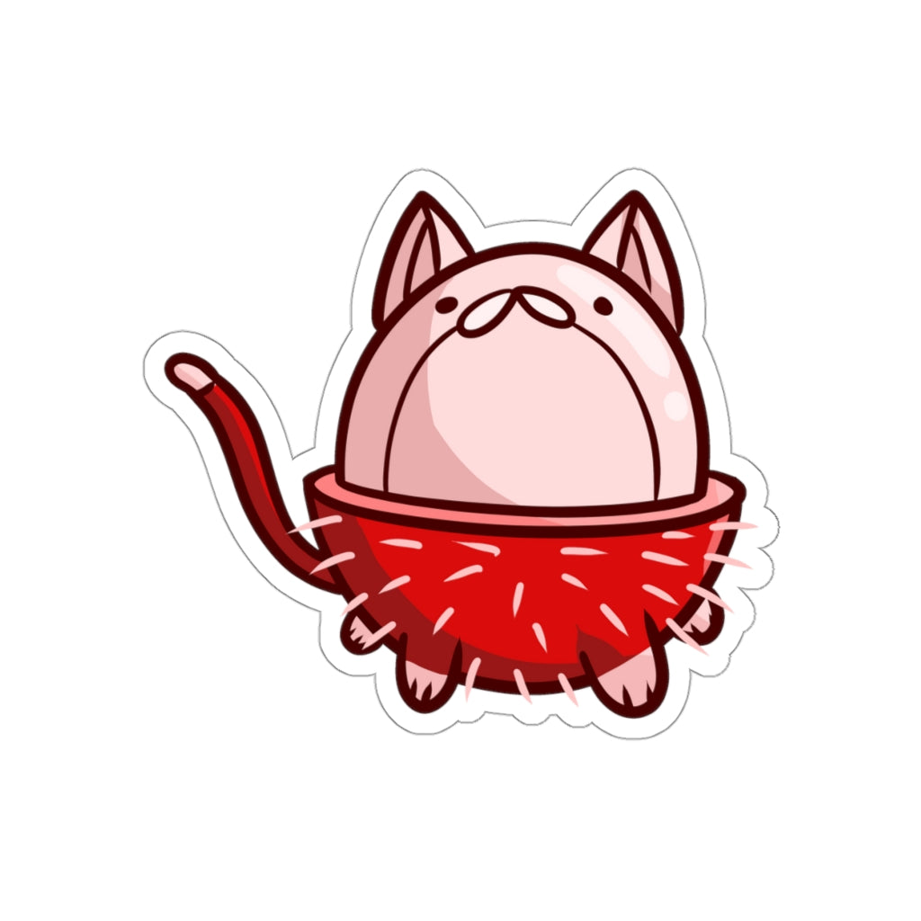 Rambutan Cat Die-Cut Sticker