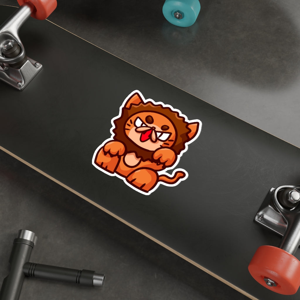 Lion Cat Die-Cut Sticker