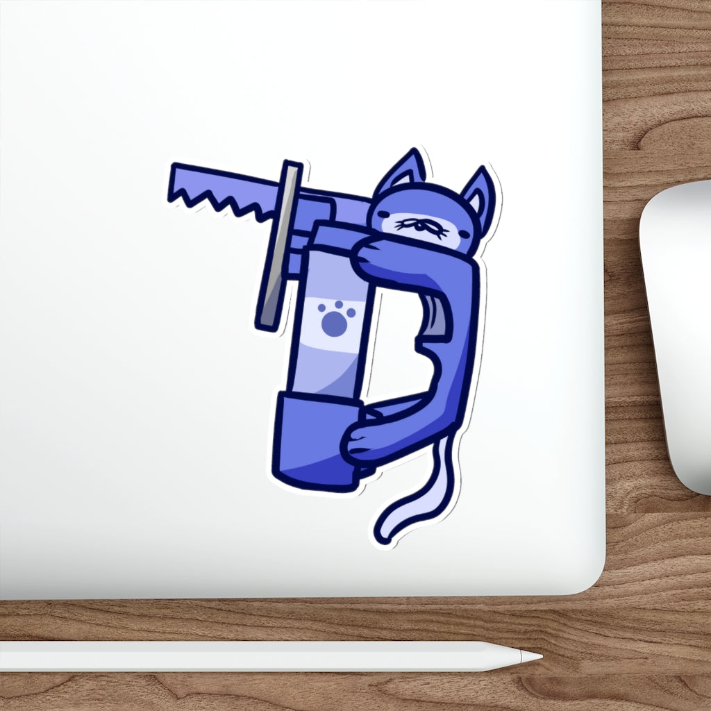 Jigsaw Cat Die-Cut Sticker